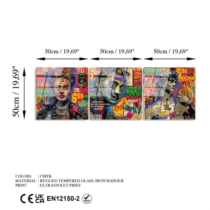 Wallity UV-856 Multicolor 50 x 50 cm